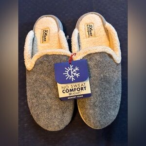 🩶🩶Dearfoams Gray Slippers with Cream Lining size US 9-10🩶❤️‍🔥